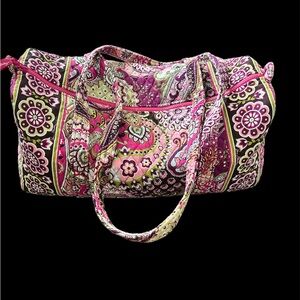 Vera Bradley Travel Duffel Bag Pink Very Berry Paisley